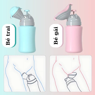 Bô Đi Tiểu Di Động 450ml Dung Tích Lớn Chống Tràn, Quai Xách Du Lịch Tiện Lợi 3