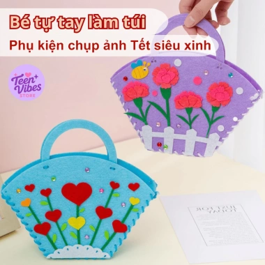 Bộ DIY Túi Tết Handmade Tự May Túi Lì Xì và Phụ Kiện Chụp Ảnh 2.026 Giá 50.550 VND 2