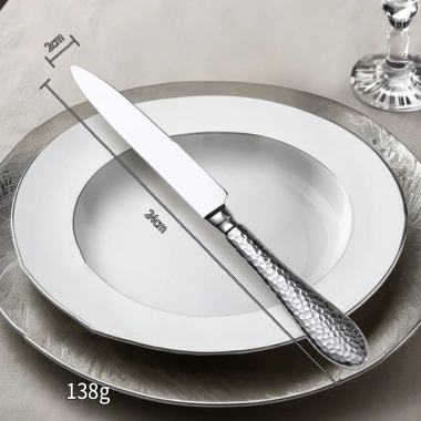 Bộ Đồ Ăn 304 – Họa Tiết Búa Tay Cầm, Dao Nĩa Thìa Phương Tây cho Nhà Hàng & Khách Sạn – 99.414₫