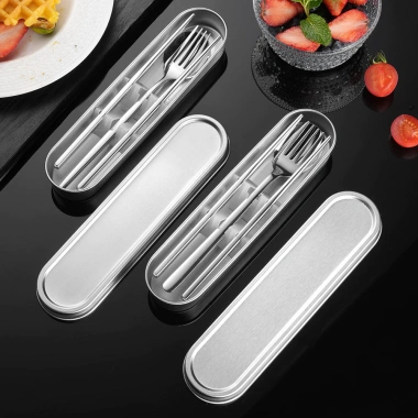 Bộ đồ ăn di động OUKEAI 304 thép không gỉ – 304 bộ thìa, đũa, nĩa phong cách Nhật Bản, hộp lưu trữ giảm 23% 3 Bộ đồ ăn di động OUKEAI 304 thép không gỉ – 304 bộ thìa, đũa, nĩa phong cách Nhật Bản, hộp lưu trữ giảm 23% 3