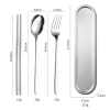 Bộ đồ ăn di động OUKEAI 304 thép không gỉ – 304 bộ thìa, đũa, nĩa phong cách Nhật Bản, hộp lưu trữ giảm 23% 5