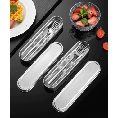 Bộ đồ ăn di động OUKEAI 304 thép không gỉ – 304 bộ thìa, đũa, nĩa phong cách Nhật Bản, hộp lưu trữ giảm 23% 7 Bộ đồ ăn di động OUKEAI 304 thép không gỉ – 304 bộ thìa, đũa, nĩa phong cách Nhật Bản, hộp lưu trữ giảm 23% 7