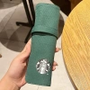 Bộ đồ ăn Starbucks thép không gỉ 304 – 3 món + túi vải, di động cho văn phòng, du lịch, giảm 20% 4