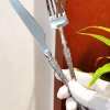 Bộ đồ ăn thép không gỉ hình vỏ cây - Dao nĩa nhà hàng, giá ưu đãi 17.790₫ 3