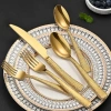 Bộ Đồ Ăn Thép Không Gỉ Rèn Nhật Bản, Dao Nĩa Thìa Búa Dày Họa Tiết, 47.820₫ 2