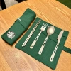 Bộ Đồ Ăn Titan Starbucks Đũa Thìa Gấp Du Lịch Gia Đình – Sang Trọng, Giá 248.600 VND 6