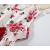 Bộ đồ bé gái 2-8 tuổi áo khoác dài tay + đầm hoa in không tay nơ trang trí - Mặc đẹp Tết tựu trường 7