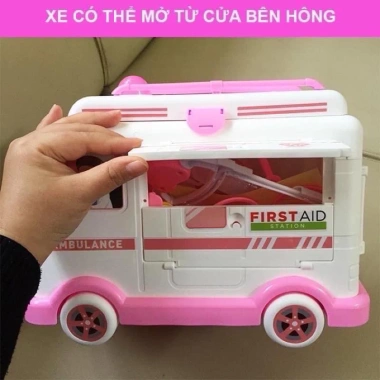 Bộ đồ chơi Bác Sĩ 30 chi tiết - Xe cứu thương cỡ lớn có đèn nhạc, giá ưu đãi 235.000₫