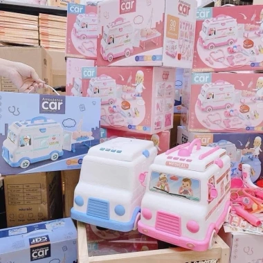 Bộ đồ chơi Bác Sĩ 30 chi tiết - Xe cứu thương cỡ lớn có đèn nhạc, giá ưu đãi 235.000₫