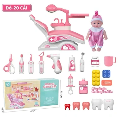 Bộ Đồ Chơi Bác Sĩ Nha Khoa Ghế Nằm Sang Trọng, Đồ Chơi Đóng Vai Dễ Thương Cho Bé 7
