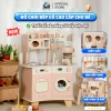 Bộ Đồ Chơi Bếp Gỗ Cao Cấp Cho Bé Mô Phỏng Nhà Bếp Thật An Toàn Giá Ưu Đãi 490k