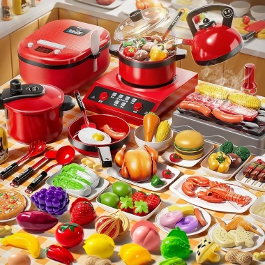 Bộ Đồ Chơi Bếp Nấu Ăn - Mô Phỏng Thực Tế, Kỹ Năng Sống Cơ Bản, Giáo Dục Thông Minh