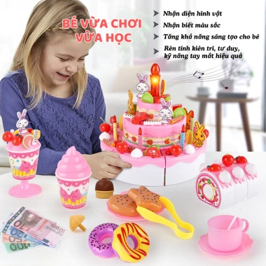 Bộ Đồ Chơi Cắt Bánh Sinh Nhật 99 Chi Tiết Toki Cat - Phát Triển Tư Duy Giá 179.000đ 4 Bộ Đồ Chơi Cắt Bánh Sinh Nhật 99 Chi Tiết Toki Cat - Phát Triển Tư Duy Giá 179.000đ 4