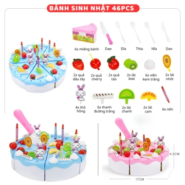 Bộ Đồ Chơi Cắt Bánh Sinh Nhật 99 Chi Tiết Toki Cat - Phát Triển Tư Duy Giá 179.000đ