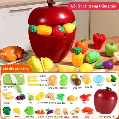 Bộ Đồ Chơi Cắt Trái Cây Nhựa – Mô Phỏng Nấu Ăn Cho Bé Trai Gái, Giá 150.000₫ 5 Bộ Đồ Chơi Cắt Trái Cây Nhựa – Mô Phỏng Nấu Ăn Cho Bé Trai Gái, Giá 150.000₫ 5