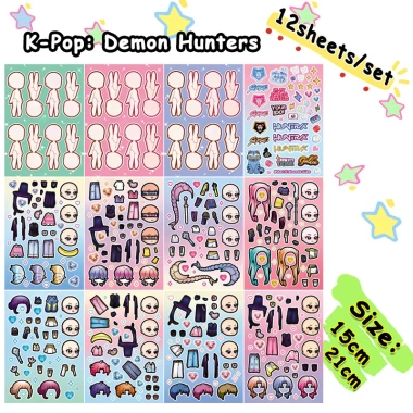 Bộ Đồ Chơi Dán KPOP Demon Hunters Nàng Tiên Cá - Trang Điểm DIY Sáng Tạo cho Trẻ, Giá Ưu Đãi 37.800đ