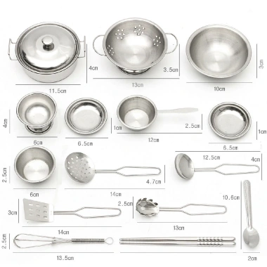 Bộ đồ chơi dụng cụ nấu ăn nhà bếp mini 16 trong 1: Trải nghiệm làm đầu bếp cho bé