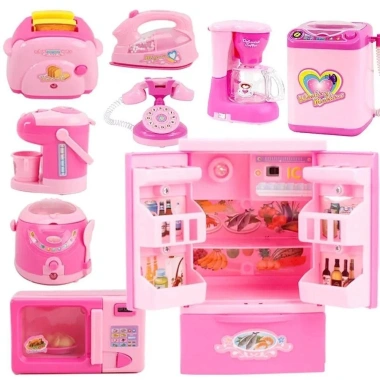 Bộ đồ chơi giả vờ ZYJC - Máy giặt và Bếp nấu ăn cho bé trai, bé gái, Giá 75.900đ