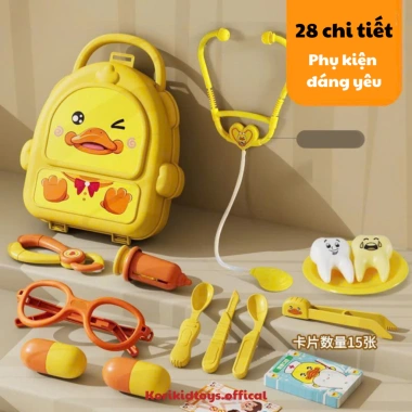 Bộ đồ chơi khám bệnh cho bé 28 chi tiết màu vàng đáng yêu - Giá ưu đãi 69.000₫