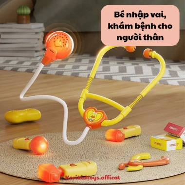 Bộ đồ chơi khám bệnh cho bé 28 chi tiết màu vàng đáng yêu - Giá ưu đãi 69.000₫