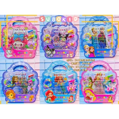 Bộ đồ chơi làm nail Subokid cho bé gái - sticker, dũa, sơn móng, vòng tay, kẹp tóc, giá 38.999₫