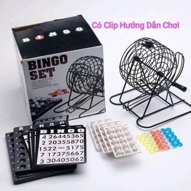 Bộ Đồ Chơi Lô Tô Bingo 75 Số Lồng Sắt Xịn - Tăng Kết Nối Gia Đình Tết, Chỉ 269k 9