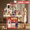 Bộ Đồ Chơi Nấu Ăn 106CM - Bếp Cao Cấp Khói Nước, Đèn Nhạc, Nồi Cơm Điện