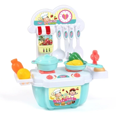 Bộ đồ chơi nấu ăn 22 món nhựa ABS bàn bếp và tủ bếp, trẻ 2-8 tuổi, giá 66.168 VND