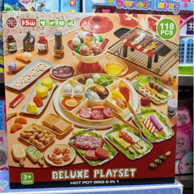 Bộ đồ chơi nấu ăn 2in1 BBQ Hot Pot Deluxe 118 chi tiết 20D2 – Giá ưu đãi 300.000đ