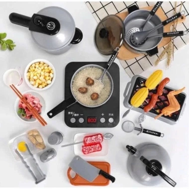 Bộ đồ chơi nấu ăn 36 chi tiết, bếp đèn âm thanh – Bé học làm đầu bếp, chỉ 135.000₫