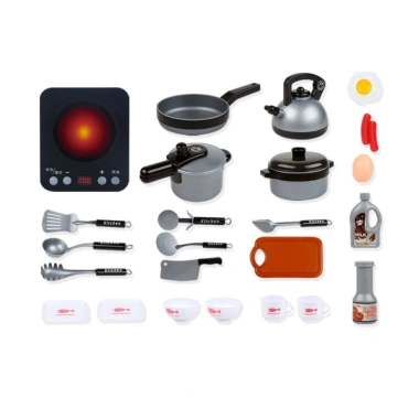 Bộ Đồ Chơi Nấu Ăn 36 Chi Tiết Mini Kitchen cho Bé Xanh Trai và Hồng Gái 127.5k