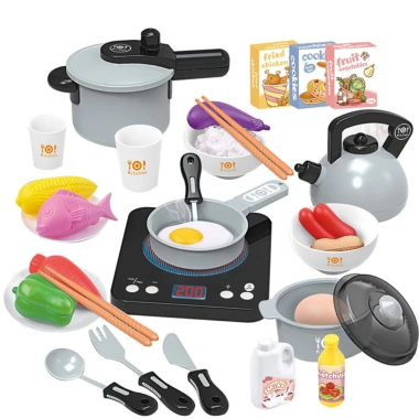Bộ Đồ Chơi Nấu Ăn 36 Chi Tiết Mini Kitchen cho Bé Xanh Trai và Hồng Gái 127.5k