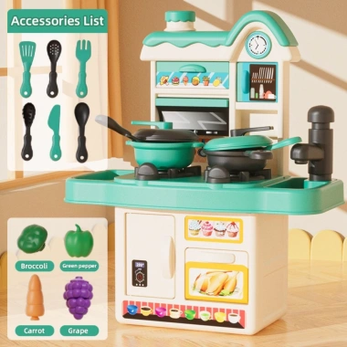 Bộ Đồ Chơi Nấu Ăn BAGUO Montessori - Nhà Bếp, Nồi Chảo Rau Củ Tương Tác 10
