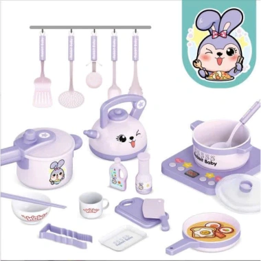Bộ đồ chơi nấu ăn bé - Bếp chạy pin, đèn âm thanh, mẫu mới 2.025, giá ưu đãi 184.998₫ 4
