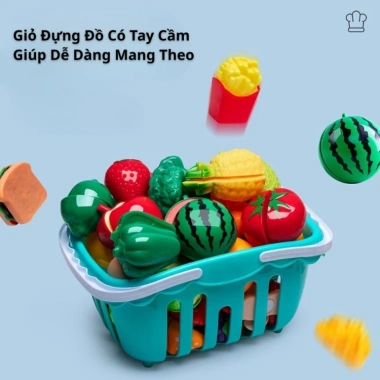 Bộ Đồ Chơi Nấu Ăn Bé Gái RAVINE Nhựa ABS An Toàn - Nhiều Chi Tiết Màu Hồng Xanh, Giá 49.200₫ 2