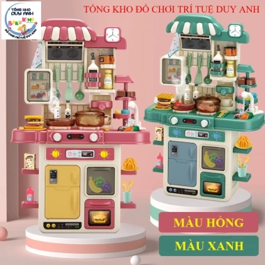 Bộ Đồ Chơi Nấu Ăn Bếp Bé Gái Cỡ Lớn Size Đại, Khói và Hiệu Ứng Cao Cấp 339.000₫