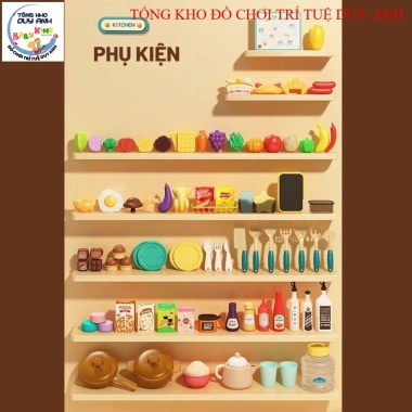 Bộ Đồ Chơi Nấu Ăn Bếp Bé Gái Cỡ Lớn Size Đại, Khói và Hiệu Ứng Cao Cấp 339.000₫