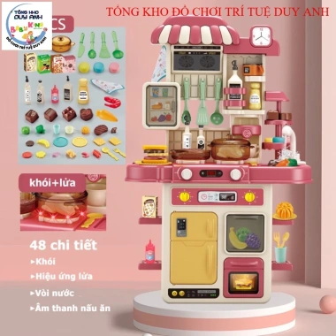 Bộ Đồ Chơi Nấu Ăn Bếp Bé Gái Cỡ Lớn Size Đại, Khói và Hiệu Ứng Cao Cấp 339.000₫
