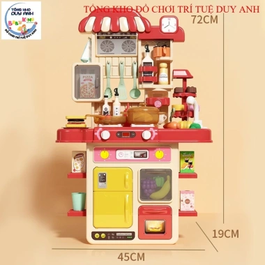 Bộ Đồ Chơi Nấu Ăn Bếp Bé Gái Cỡ Lớn Size Đại, Khói và Hiệu Ứng Cao Cấp 339.000₫