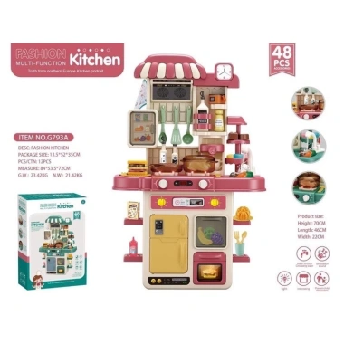 Bộ Đồ Chơi Nấu Ăn Bếp Bé Gái Cỡ Lớn Size Đại, Khói và Hiệu Ứng Cao Cấp 339.000₫