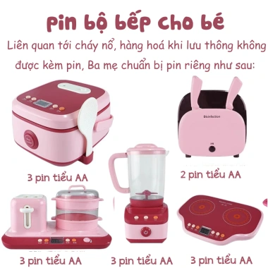 Bộ đồ chơi nấu ăn CAO CẤP MINA Nồi cơm điện bếp từ, khói, âm thanh, đèn cho bé 9 Bộ đồ chơi nấu ăn CAO CẤP MINA Nồi cơm điện bếp từ, khói, âm thanh, đèn cho bé 9