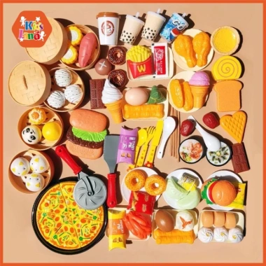 Bộ Đồ Chơi Nấu Ăn Đa Năng 88 Chi Tiết – Học Làm Dimsum, Pizza, Bánh Bao, Kem, Trứng Giá 174k 3