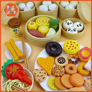 Bộ Đồ Chơi Nấu Ăn Đa Năng 88 Chi Tiết – Học Làm Dimsum, Pizza, Bánh Bao, Kem, Trứng Giá 174k 4