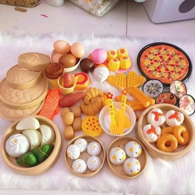 Bộ Đồ Chơi Nấu Ăn Đa Năng 88 Chi Tiết – Học Làm Dimsum, Pizza, Bánh Bao, Kem, Trứng Giá 174k 8