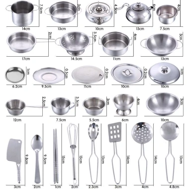 Bộ đồ chơi nấu ăn inox 25-40 món cho bé yêu - Giá ưu đãi 218.990₫ 3