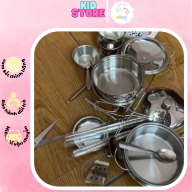 Bộ đồ chơi nấu ăn inox 25-40 món cho bé yêu - Giá ưu đãi 218.990₫ 7