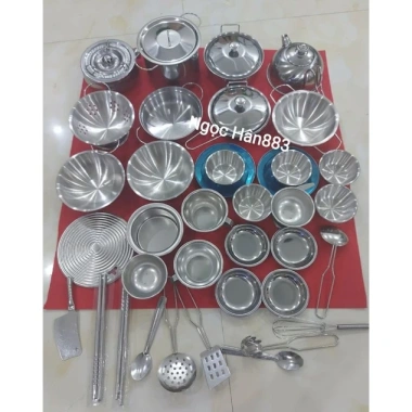 Bộ đồ chơi nấu ăn inox 42 chi tiết – Giá giảm từ 425.700 xuống 330.000, an toàn