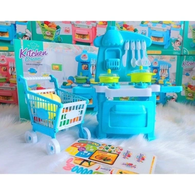 Bộ đồ chơi nấu ăn Kitchen Dream - Bếp mini kèm xe đẩy cho bé, giảm giá tới 20%