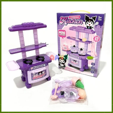 Bộ đồ chơi nấu ăn Kuromi tím nhà bếp, quầy tráng miệng, đàn Kuromi, quà Trung Thu cho bé 62.000₫