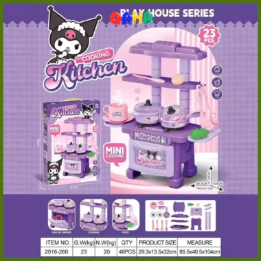 Bộ đồ chơi nấu ăn Kuromi tím nhà bếp, quầy tráng miệng, đàn Kuromi, quà Trung Thu cho bé 62.000₫